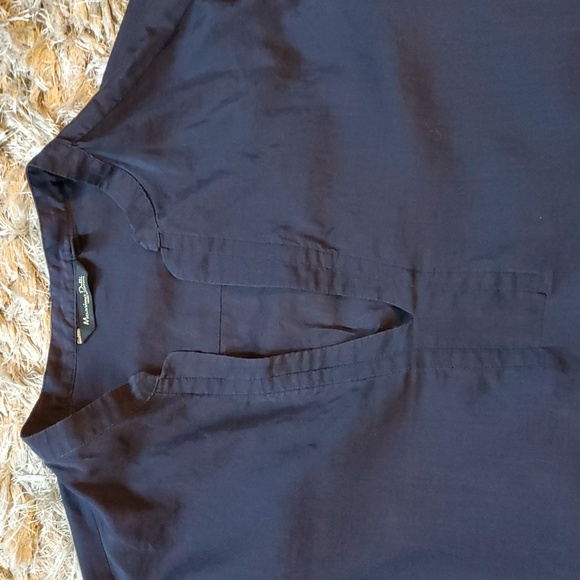 MASSIMO DUTTI navy embroidered top - Picture 8 of 14